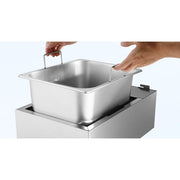 Tangme Deep Fryer with Basket, 10L Capacity, 1700W Electric Stainless Steel Countertop Oil Fryer, Adjustable Thermostat, Black, 81