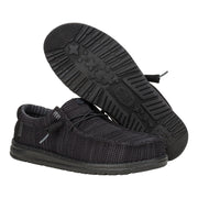 HEYDUDE Wally Stretch Sox Men's Loafers, Breathable Knit, Memory Foam Insole, Black, Size 8M, 41898-060