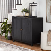 My Texas House MT65250047100A8 Ellison Modular TV Console, Rich Black Finish