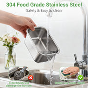 INSMART Cordless Electric Heated Lunch Box, 1.5L Capacity, 4D Surround Heating, Rechargeable Battery, Black Green
