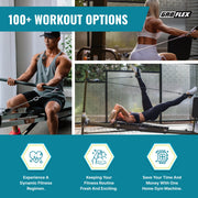 GR8FLEX Multi-Station Home Gym, Military XL, 15 Resistance Levels, Alloy Steel Frame, Black