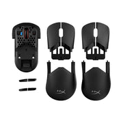 HyperX Pulsefire Saga Pro Wireless Gaming Mouse, Lightweight 72g, Modular Magnetic Components, 4K Polling Rate, RGB Lighting, Black, A2PB2AA