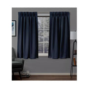 Exclusive Home Woven Blackout Back Tab Window Curtain Panel Pair, 30