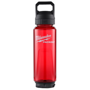 Milwaukee PACKOUT 34 oz. Red Plastic Bottle with Chug Lid