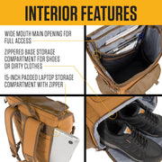 Carhartt B000044321199 35L Nylon Workday Backpack - Brown