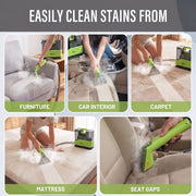 Tusutwr Carpet Cleaner Machine, 18Kpa Suction, Steam Hot Cold Water Modes, Large Dual-Tank Capacity, Pet Odor Eliminator