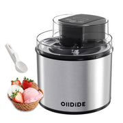OllDIDE Ice Cream Maker, 2-Qt Insulated Freezer Bowl, LCD Screen, Built-In Timer, Corded Electric, SU-501