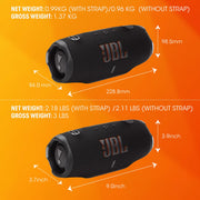 JBL Charge 6 Portable Bluetooth Speaker, AI Sound Boost, IP68 Waterproof and Dustproof, Drop-Proof, 28 Hours Playtime, Built-In Power Bank, Blue, JBLCHARGE6BLUAM
