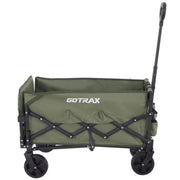 GOTRAX GT-UTIWAGON-GREEN Collapsible Folding Wagon Cart, 100L Storage & 350LB Capacity Garden Wagons for Camping & Beach, Green