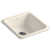 KOHLER K-6584-47 Iron/Tones Self-Rimming Undercounter Kitchen Sink, Almond