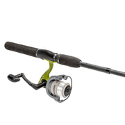Zebco Telescopic Adventure Spin Fishing Combo Kit, Silver, Fiberglass Rod, Fast Action Medium Power, 66 in, 2000 Size Reel DIADV20565M