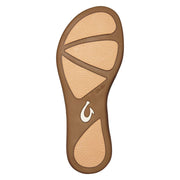 OluKai Honu Flip-Flop Beach Sandals for Ladies - Bright White/Golden Sand - 8M