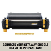 Halo Propane Tank Conversion Kit with 4 ft Hose for Getaway Portable Griddle, Black, 20 lb, 451870