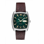 Seiko SNKP27 Men's Solar Recraft Stainless Steel Leather Strap Watch