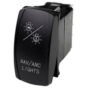 Marine Sport Lighting Nav/Anc Lights LED Rocker Switch - Blue LED