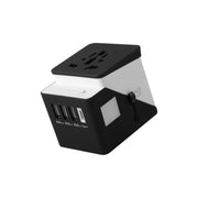 Protege International Travel Power Adapter with USB-C Port, 3 USB Ports, North American AC Outlet, White, 71038