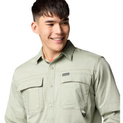 Columbia Landroamer Twill Men's Long Sleeve Button-Down Shirt, Safari Green, Extra Large, 212058