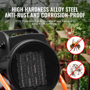 KFFKFF Greenhouse Heater, 1500W PTC Rapid Heating, Overheat Protection, 3-Speed Adjustable Fan, Compact Portable Design, BGP1506-150