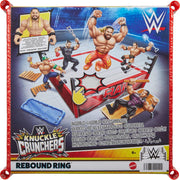 Mattel WWE Knuckle Crunchers Rebound Ring Playset with 2.5-Inch Seth Rollins Action Figure, Flex Mat Technology, Seven Ringside Accessories, Durable Plastic