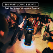 Sony ULT Tower 10 Bluetooth Karaoke Party Speaker with Wireless Microphone, 12.5 in Woofer, 360 Party Lights, Black, SRSULT1000
