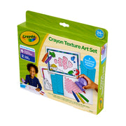 Crayola Texture Art Kit for Kids, Large Washable Jumbo Crayons, Textured Rubbing Plates, Animal Folders, Crayon Holder, 15 Sheets of Paper, Adaptive Design, Ages 2+