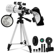 TopVision My-Tw0013 300mm Portable Refractor 70mm Telescope With Phone Adapter & Adjustable Tripod