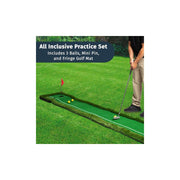 Abcotech Putting Mat Indoor Golf Putting Green Mini Golf Set with 3 Bonus Balls Style: Putting Mat with Fringe