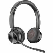 Poly Savi 7320 UC Stereo Wireless Headset with Active Noise Cancellation, USB Type-A, Bluetooth, On-Ear, Black