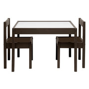 Your Zone MS98-016-083-06 3-Piece Dry Erase Activity Table Play Set - Espresso