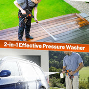 Tanbaby RB-005 Cordless Pressure Washer, 970 PSI, 1.5 GPM, 550W Brushless Motor, 6-in-1 Adjustable Nozzle