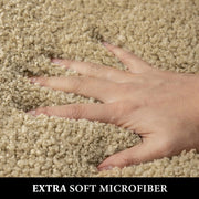 GYTF Non Slip Small Bathroom Rug, Absorbent Thick Soft Microfiber Bath Mat, Beige, 16x24 in