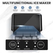 CONCETTA ZBJ-PP10A-BK-HJ Portable Ice Maker Machine, 26.5 lb/Day Ice, Two Ice Sizes, Compact Countertop Ice Maker