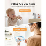 BOIFUN VB805 Video Baby Monitor with 5-Inch IPS Display, 720p HD, 1500ft Range, Remote Pan-Tilt-Zoom Camera, 3X Digital Zoom, Auto Night Vision, Two-Way Talk, VOX Mode, Temperature and Humidity Sensor