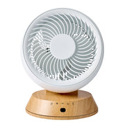 Better Homes & Gardens BH16036278940TA 7Inch Circulating Fan, Juliet Collection, White and Light Honey