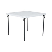Lifetime Products 37-Inch Commercial Grade Square Folding Table, White Granite, Rust-Resistant Powder-Coated Steel Frame, Indoor Outdoor, 80783