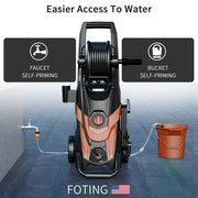 FOTING 2025Upgraded4500PSI3.2GPM Electric Pressure Washer, 4500 PSI, 3.2 GPM, Foam Cannon, 4 Quick Connect Nozzles