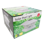 iGlow 43237-2 Solar SMD LED Post Deck Cap Light 8 Pack, Black/White