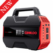 GOOLOO Discovery 300 PRO Portable Power Station, 230Wh Battery, 300W AC Output, USB-C PD, Solar Charging Compatible, Black