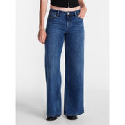 No Boundaries Women's Lace Waist Baggy Wide Leg Jeans, 31