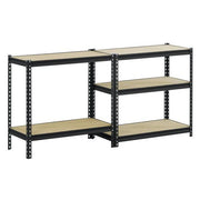 72 in. H x 48 in. W x 24 in. D 5-Shelf Steel Shelving Unit in Black