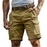 Fishing Life Predator Performance Cargo Shorts, Quick-Dry Polyester, Mid-Rise, Khaki, 32