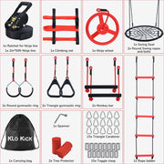KloKick Ninja Warrior Obstacle Course 50ft Red