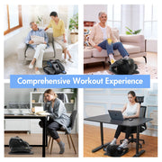 Baokaler Under Desk Elliptical Machine, Electric Seated Pedal Exerciser with Remote Control, LCD Display, 12 Speeds, Bidirectional Pedals, Quiet Magnetic Resistance, Black, SG0029-BB