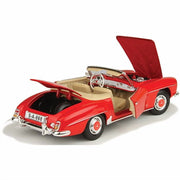 Maisto 1955 Mercedes-Benz 190SL Die-Cast Model Car, 1:18 Scale, Red Convertible, Steerable Wheels, Opening Doors and Hood, 31824