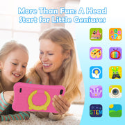 Doundy Digiland 7 Kids Tablet, 4GB RAM, 32GB Storage, Android 13, Parental Controls, Eye Protection Screen, Pink, MK7025P