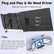 Shenzhen Baijiayoupu Technology S8 PRO SIAVIALA Laptop Screen Extender 0.17 Inch Ultra-Thin, 14 Inch 1080P FHD IPS Portable Monitor