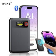 RONY AI Voice Recorder with Transcribe Translation APP Control AI Analysis Summarize for Lectures Meetings Calls Support