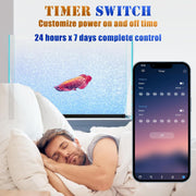 Tawatiler Submersible LED Aquarium Light, 9.3 Inch Fish Tank Light with Nano Bubble Stone, 16 Million Colors, 12 Dynamic Effects, Music Sync, App Remote Control, On/Off Timer