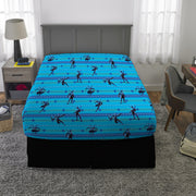 Franco Manufacturing Co. Blue Beetle Kids Full Bed-in-a-Bag Microfiber Bedding Set, Reversible Comforter, Fitted Sheet, Flat Sheet, Pillowcases, Blue, 7B0447