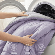 U By Bedsure Queen Comforter Set, 7-Piece Reversible Lightweight Bedding Set, Light Purple